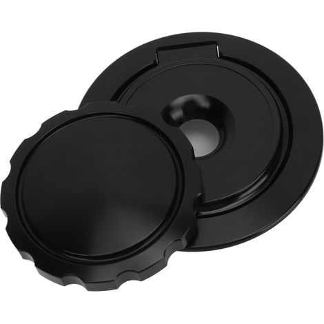 Bouchon de réservoir moto aluminium noir, ouverture rotative rapide, couvercle essence pour R NINE T, démontage facile, pièce remplacement (1/5)