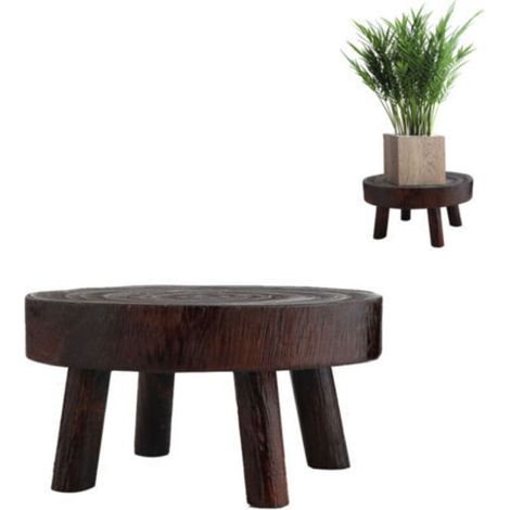 Support de pot de fleur en bois, support de fleur de tabouret haut, support de pot de fleur de rangement, couleur tung brûlé 209, hauteur de jambe 6CM