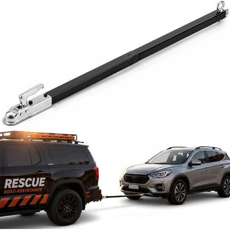 Tow Bar with Ball Head - 50mm Tow Hitch for Car Truck SUV 7.71ft Length Tow Bar for Vehicles 3.5 Ton Pulling Force for Aid (1/5)