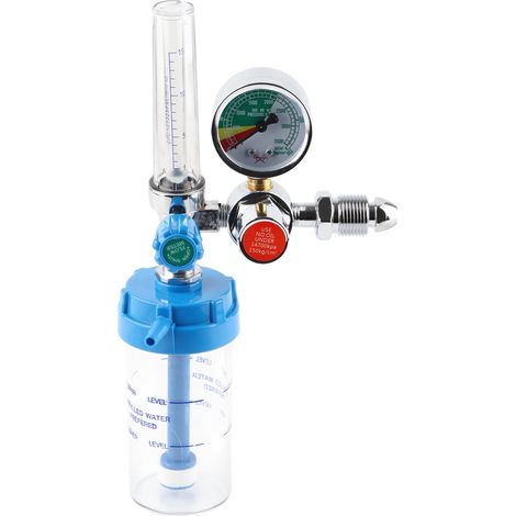 Inhalateur d'oxygène de type bouée, débitmètre, absorbeur, soupape de réduction de pression, régulateur, manomètre, filetage extérieur 5/8 pouce BSP (1/5)