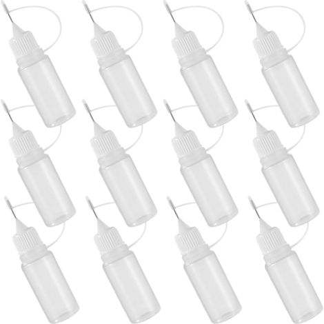 12 Flacons Applicateurs à Embout Aiguille en Pe 5ml, Design Anti-fuite Robuste, pour Usage Industriel et Travaux Manuels (1/5)