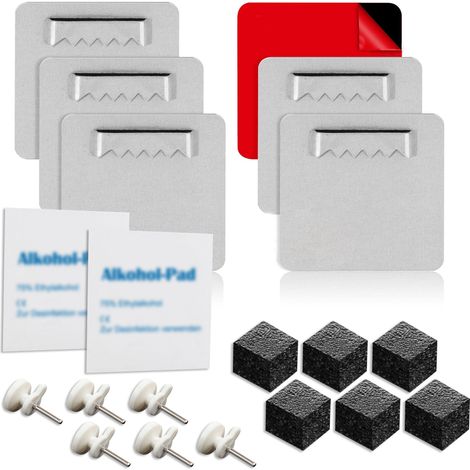 Support Pour Image En Verre Acrylique Et Miroir - 6 Pièces - Adhésif 3M Renforcé - Fixation Sans Perçage - Pour Surface Lisse - Lot De 4 (1/5)