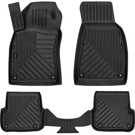 3D-Gummifußmatten für Audi A6 C6 (Limousine, Kombi, Avant, 2004–2006) – 5 cm Rand