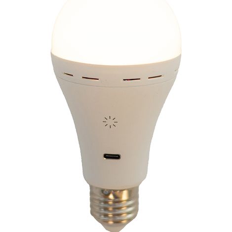 New Garden Be Happy Bombilla portátil recargable E27 LAPERA, 350Lm, luz regulable y dimable con mando y temporizador (1/5)