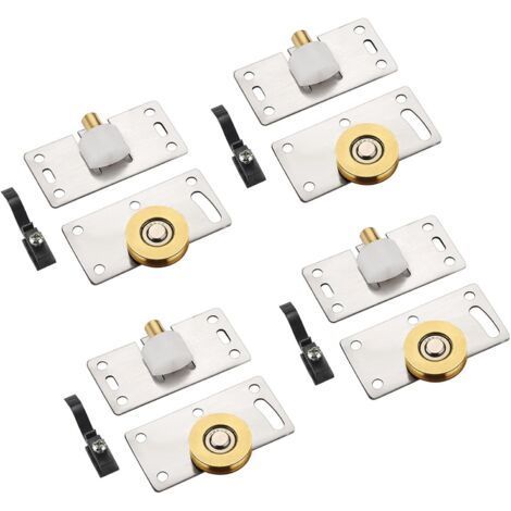 4 pairs of sliding door rollers, closet door pulleys, wheels for furniture, cabinets, windows and sliding doors. (1/5)