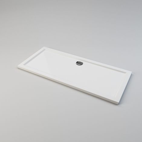 ELEGANT White Shower Tray Rectangular Low Profile Shower Tray Resin Shower Base Tray for Shower Enclosure with Free Waste Trap 1700 x 700 x 40 mm