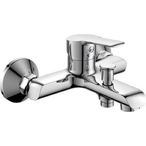 TRADE SHOP - Rubinetto Miscelatore Gruppo Vasca Da Bagno Cromato Con Attacco Doccia Roll87107 - (1/2)