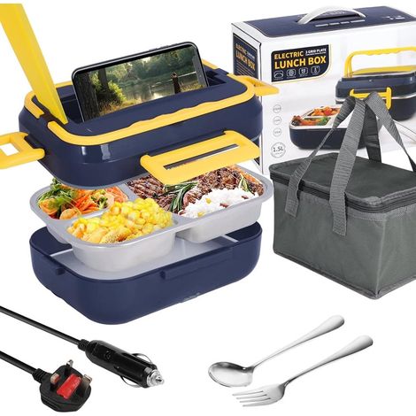 TRADE SHOP - Scaldavivande Elettrico Lunch Box Portatile 220v 12v Borsa Trasporto Forchetta Cucchiaio - (1/5)