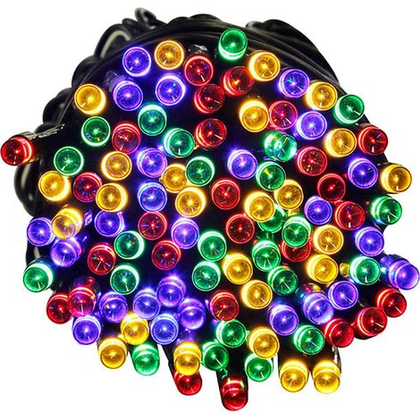 Guirlande Lumineuse avec Prise, 13m 100 LED 8 Modes de Scintillement, Décoratives de Lumières D'intérieur à Cordes (Multicolore) (1/5)
