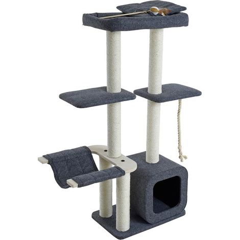 Kratzbaum Katzenbaum Katzenkratzbaum Kletterbaum Spielbaum für Katzen 140 cm XXL