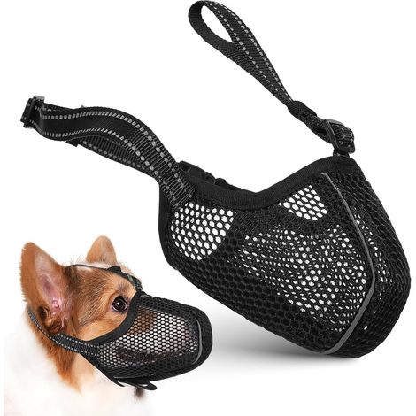 Adjustable Mesh Dog Muzzle, Bite Prevention, Protects the Mouth, Washable and Reusable (1/5)