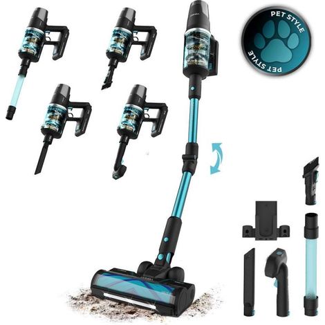 Cecotec Aspirador Vertical Conga Rockstar 9500 Lunar Pet Flex. Potencia de Succión de 300 AW y Ultrapotencia de 750 W (1/5)
