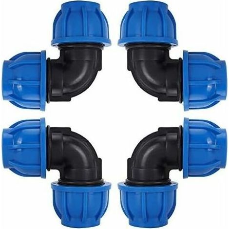 PE 25 Coude plastique égal pour tuyau polyéthylène tuyau ø 25,Tuyau d'eau Coude Connecteur en PE Plastique Raccord Rapide Accessoires pour Purificateurs d'eau Potable(ø 25) (1/5)