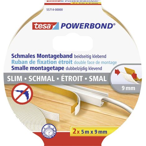 Tesa POWERBOND Nastro adesivo biadesivo 5 m x 9 mm (1/5)