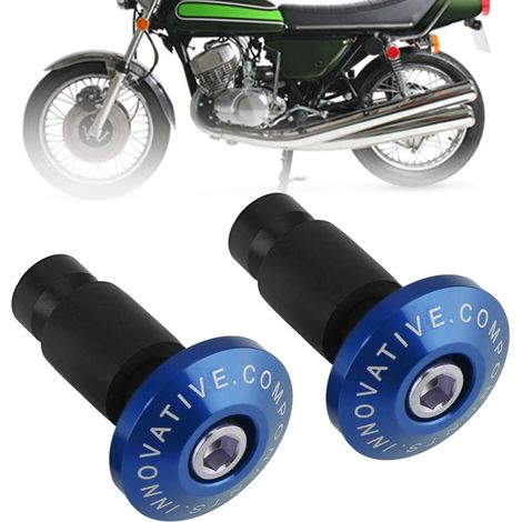 22 mm 7/8 Zoll Motorrad-Lenkerendstopfen, blau, für ATV-Offroad-Rennen