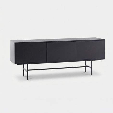 Mobile porta TV design moderno con 3 ante nero Enova (1/5)
