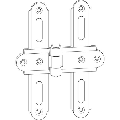 MACO RUSTICO Ladenmittelkreuzband, Versatz 0-25mm, Abstand 25mm, schwarz (1/4)