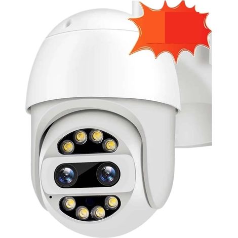Caméra de sécurité à Domicile Caméra 4K 8MP Zoom 8X Double Objectif caméra de sécurité sans Fil Suivi Automatique Protection de sécurité caméras de Surveillance(2MP NO SD Card) (1/5)