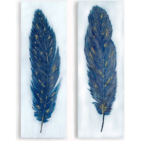 Cuadro Doble Plumas Azul
120x40 cm (1/4)