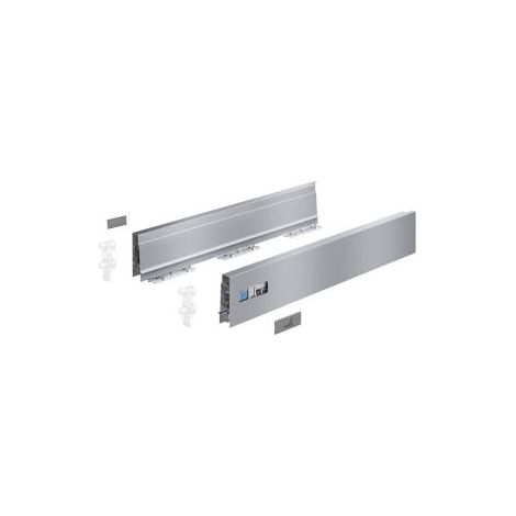 Kit innotech atira hauteur 70 gris pour paroi arrière acier - Longueur : 470 mm - HETTICH