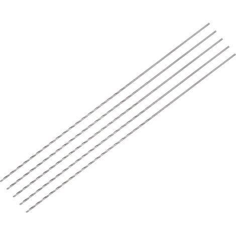 5 Pcs 0.8mm Mini Micro Forets Hélicoïdaux Haute Vitesse Acier Droit Tige Extra Long Perceuse Pointe 100mm pour Aluminium Alliage (1/5)
