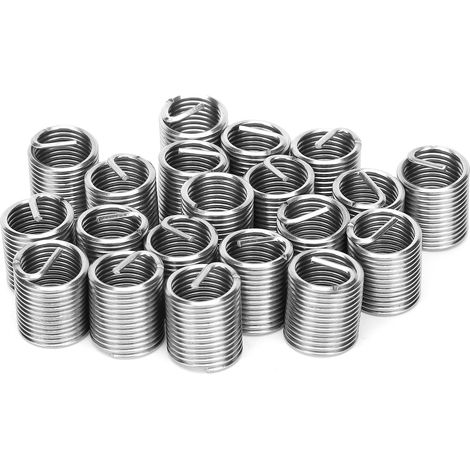 Lot de 20 douilles de réparation de filetage, inserts filetés en acier inoxydable M12 x 1,52D