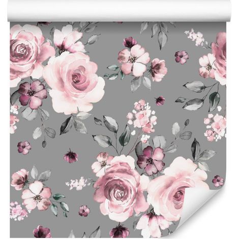 Papier peint tendance à motifs de fleurs et de roses pour le salon et la chambre, 50 x 1000 cm (1/5)