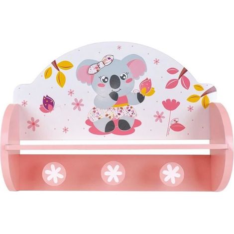 FUN HOUSE Mimi Cally Koala 713337 ETAGERE PORTEMANTEAU Dimensions : +- H. 33 x L. 46 x P. 15 cm pour enfant (1/5)