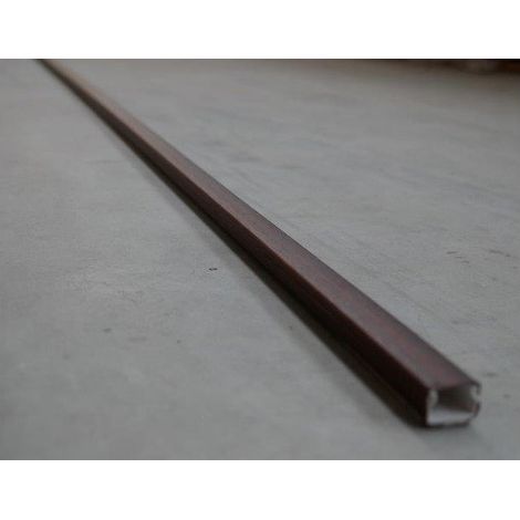 Moulure 15x10mm finition bois acajou – Couvercle avec fixation adhésive – Vendu au mètre linéaire – Protec (1/4)