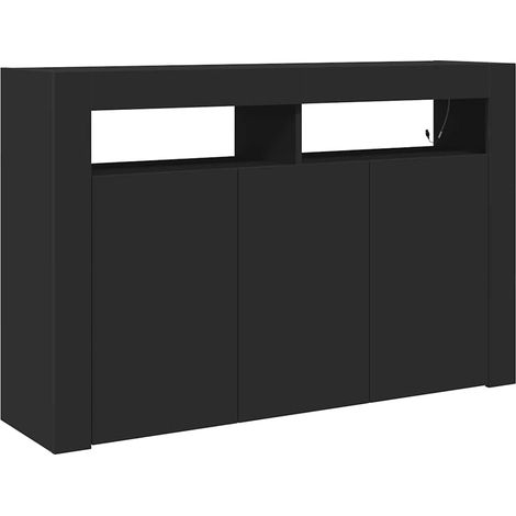 Maison Exclusive - Aparador Negro 116 x 30 x 75 cm Madera de inge