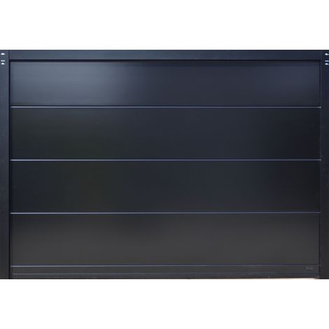 Porte de garage sectionnelle motorisée Noir 9005 l.300 x H.212,5 cm x Ep.40 mm (1/5)