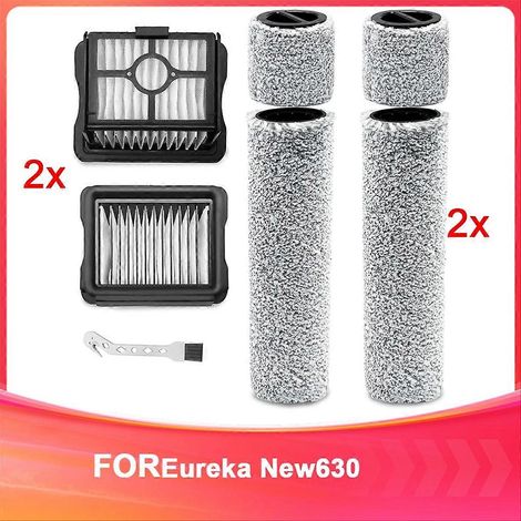 Ensemble d'accessoires brosse rotative + filtre pour aspirateur Eureka 630, pièces de rechange, brosses rotatives + (1/5)