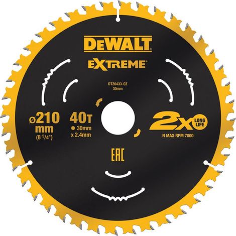 Dewalt Sägeblatt 210x30mmx40z