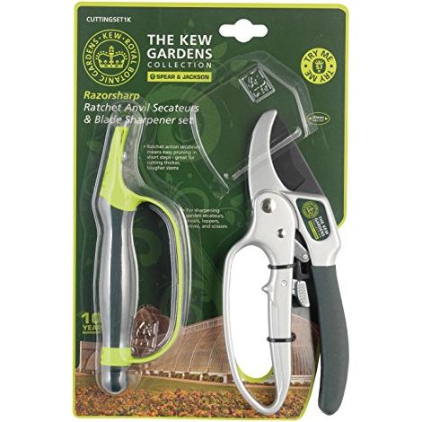 Spear & Jackson CUTTINGSET1K Set di cesoie a cricchetto e temperino della collezione Kew Gardens (1/4)
