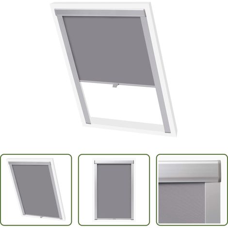 vidaXL Store roulant décoratif - Store enrouleur occultant Gris P06/406 (1/5)