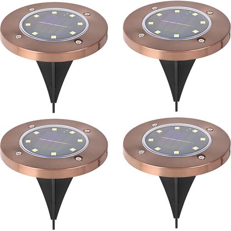 Solar Disc Light - Waterproof Ground Light for Garden Walkway - 4 Pack (1/5)