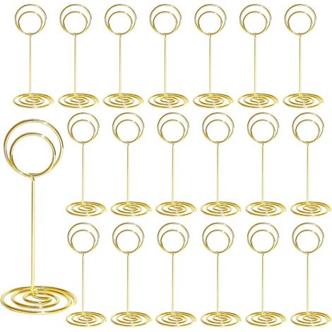 20 porte-numéros table ronds 85×35 mm – clips photo pour menu et décoration mariage