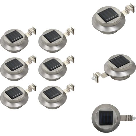 Outdoor Solarleuchten 6 Stück LED Rund 12 cm Weiß - Outdoor Beleuchtung - Solarlaterne - Gartenbeleuchtung - Wandleuchte - Terrasse Beleuchtung (1/5)