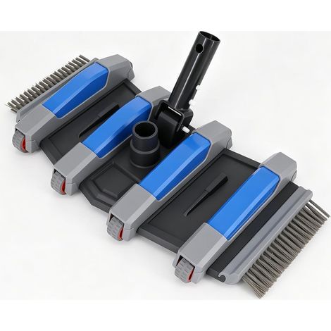 Brosse de piscine avec raccord d'aspiration, aspirateur de piscine lesté avec raccord de tuyau rotatif de 3 cm, 4 cm, aspirateur de piscine pour piscines souterraines, piscines hors-sol et piscines en (1/5)