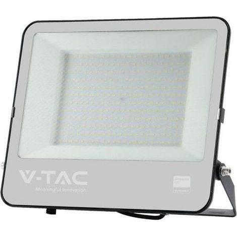 V-Tac – Projecteur LED 200W 17540lm IP65 noir – Éclairage extérieur haute performance – Puissance 200W pour grandes surfaces – Lumière blanche froide 6500K