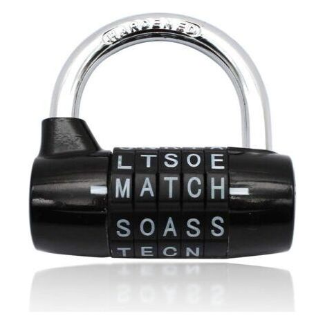Cadenas à combinaison, cadenas à code, cadenas à combinaison étanche et antirouille pour les familles, les écoles, les entreprises, les casiers et autres lieux (cadenas à 5 lettres) (1/5)