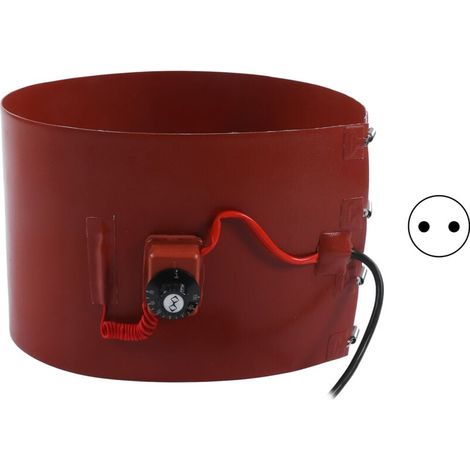 Chauffe-fût avec Thermostat, Chauffe-fût 50L, Chauffe-fût à 1200W 30-150℃ avec Thermostat 250mm X 1140mm (Prise UE 220V) (1/4)