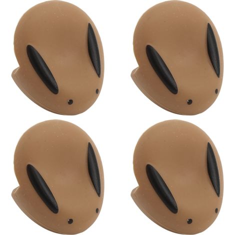 12 protections d'angle, en silicone, pour coins de meubles, sécurité enfants, forme lapin, couleur café (1/5)