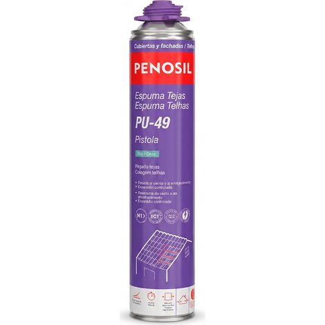Espuma poliuretano para pegado de tejas, pu-49 pistola, gris, 750 ml
