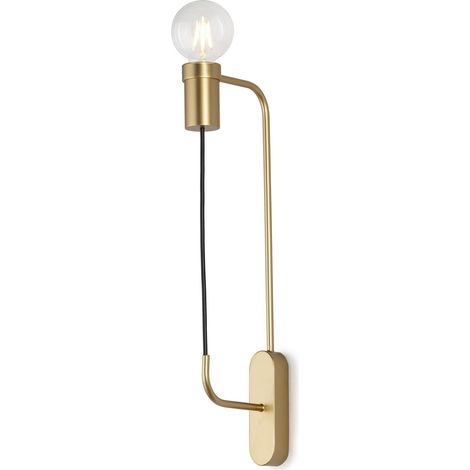 Wandleuchte 16X5X50 Goldenes Metall (1/2)