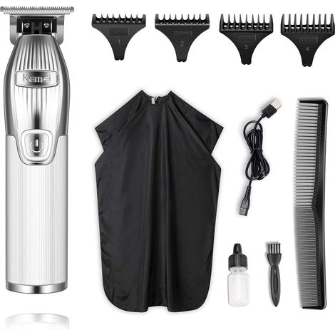 Men's Hair Clipper 0 mm Cordless T Beard Trimmer Rechargeable Grooming Kit for Men Family Salon (1/5)