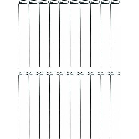 Set di 20 supporti da giardino, in metallo, verde scuro. (1/5)