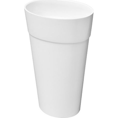 Vasque sur pieds blanc mat avec bonde blanc UNIQUA (1/3)
