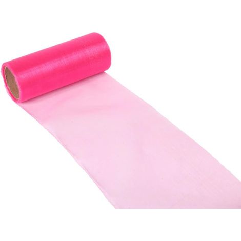 Rosa Organza auf einer Spule – Breite 12 cm, Länge 9 m