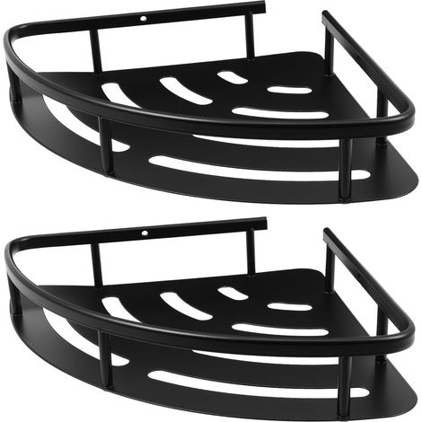 Étagère de rangement triangulaire en alliage d'aluminium pour salle bain, grande capacité, idéale (1/5)